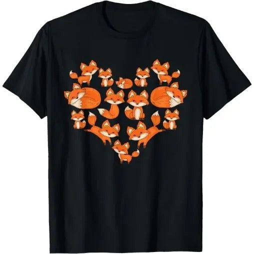Fox For Women Girls Kids Heart Gifts Poses Cute Fox T-Shirt Made in USA Hoodie Sweatshirt | PrintMintTees.com