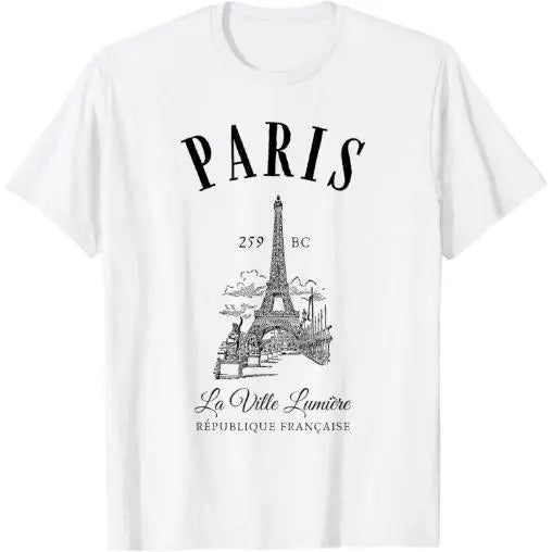 France Paris Eiffel Tower T-Shirt Made in USA Hoodie Sweatshirt | PrintMintTees.com