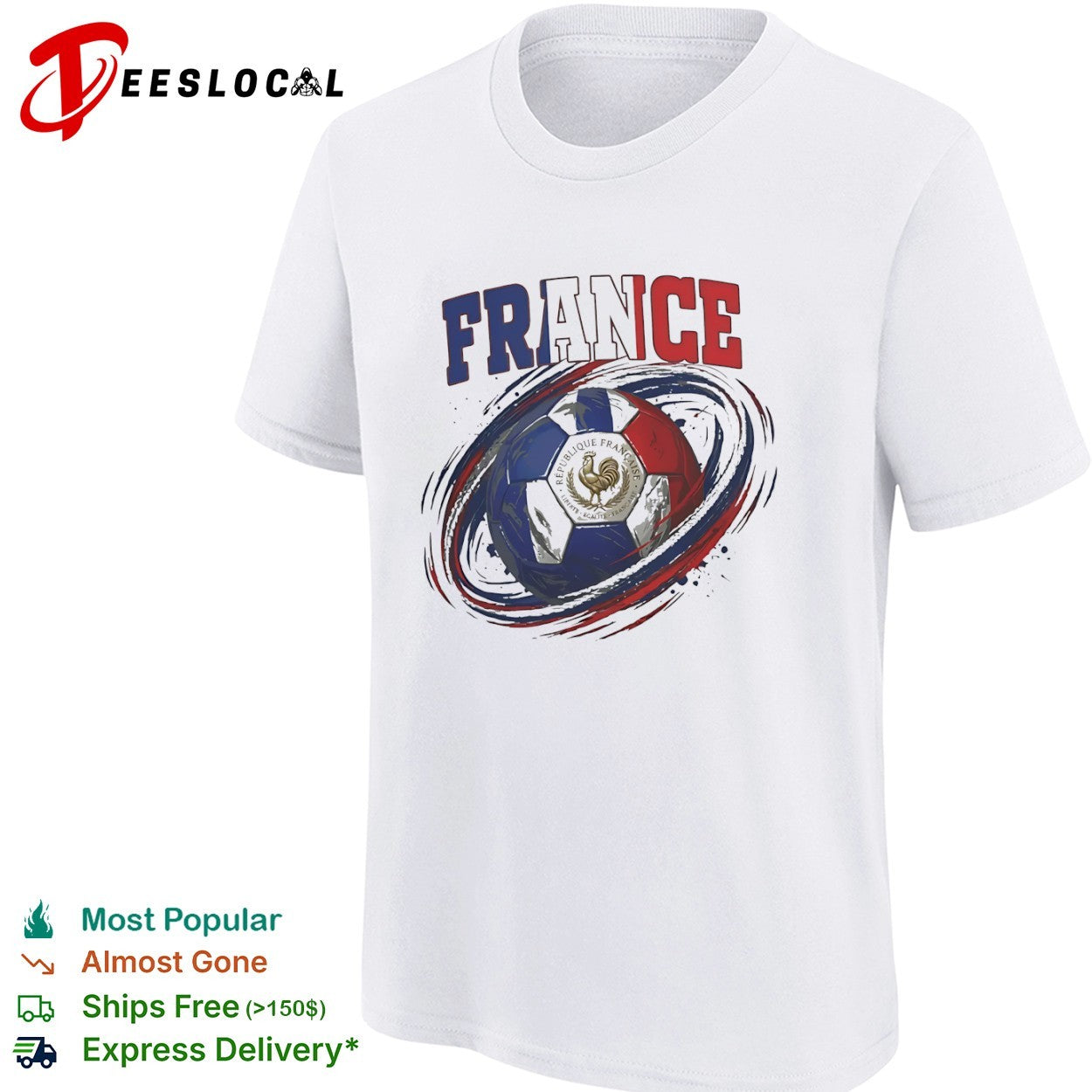 France national soccer team flag ball Republic Francaise shirt