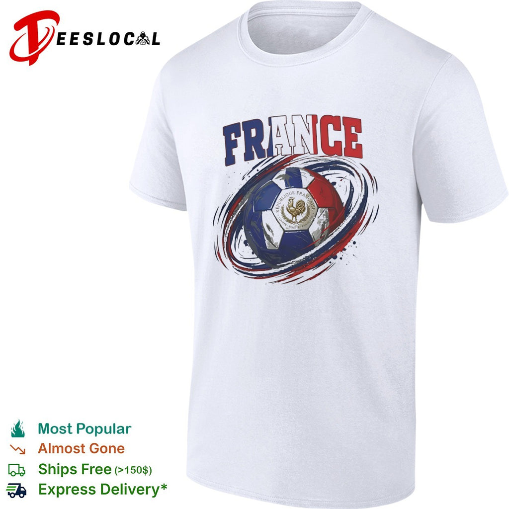 France national soccer team flag ball Republic Francaise shirt
