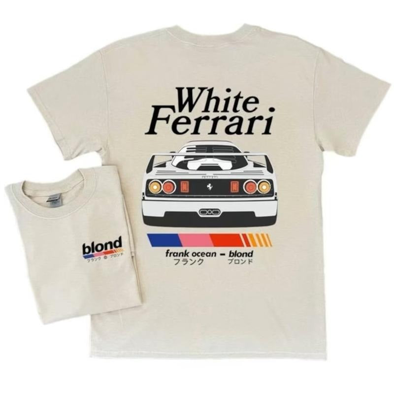 Frank Ocean Blond White Ferarris Album Rapper Short Sleeve Cotton Shirt Classic Concert Casual Shirt Hoodie Sweatshirt
