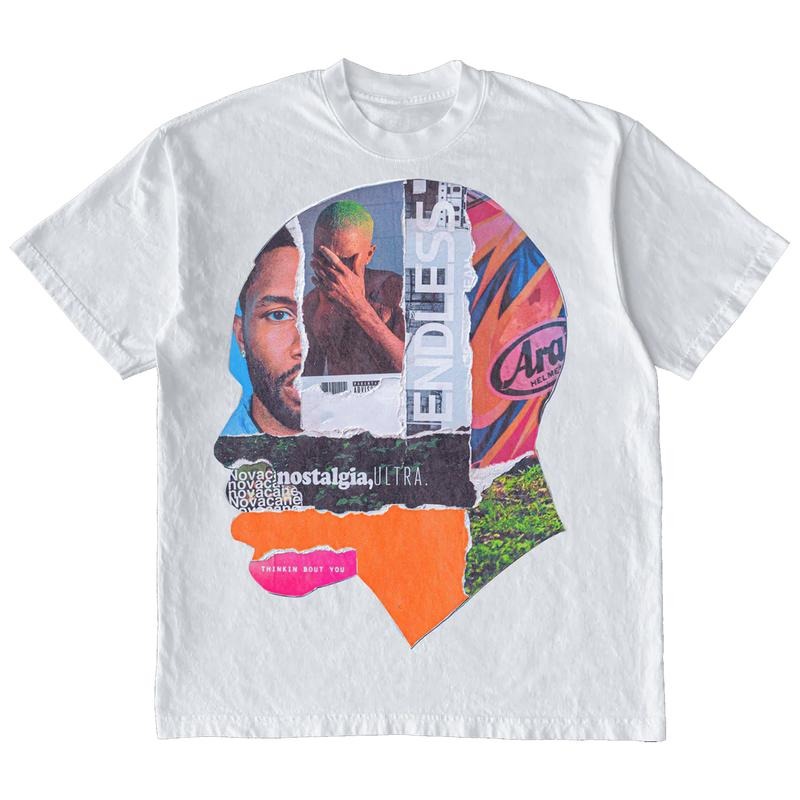 Frank Ocean Head Collage Shirt Rapper Graphic Tee Shirt Vintage Rap Hip Hop Merch Oversized Heavy Cotton Men Women...