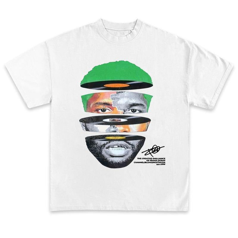 Frank Ocean Shirt Rapper Vintage Graphic Tee Blond Album Cover Concert Merch Shirt for Men Women Fabric Menswear Crewneck...