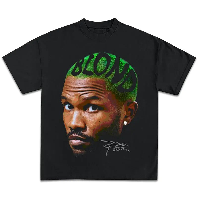 Frank Ocean Shirt Rapper Vintage Graphic Tee Blond Album Cover Concert Merch Shirt for Men Women Fabric Menswear Crewneck...