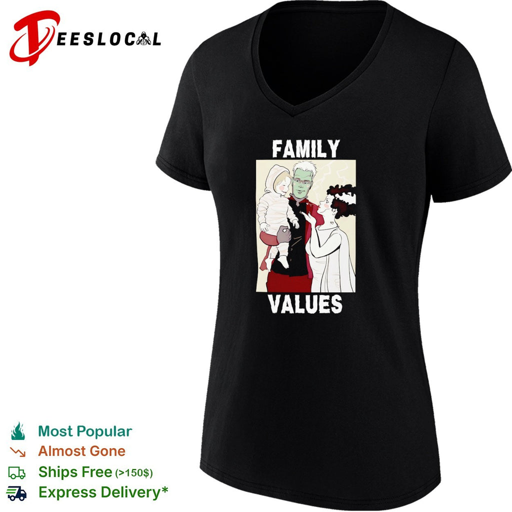Frankenstein Bride of Frankenstein Mummy Family Values shirt