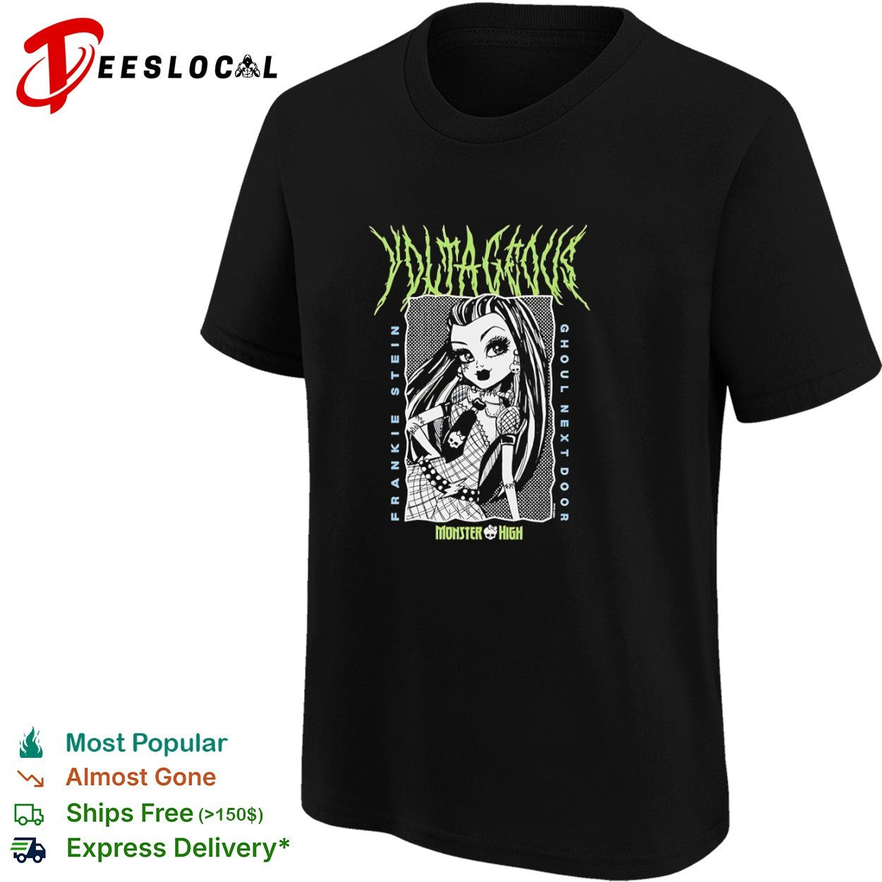 Frankie Stein Monster High voltageous ghoul next door girl shirt