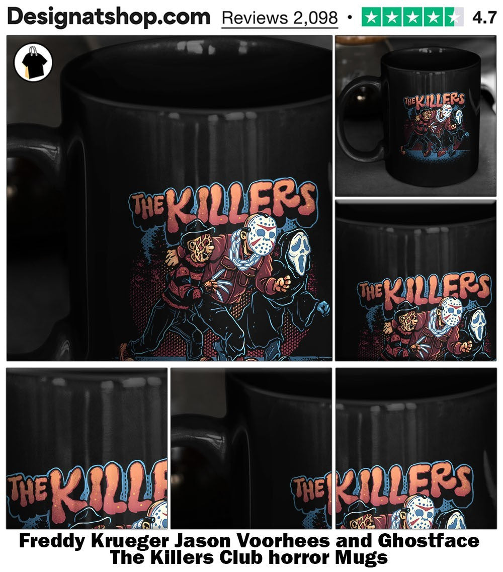 Freddy Krueger Jason Voorhees and Ghostface The Killers Club horror shirt