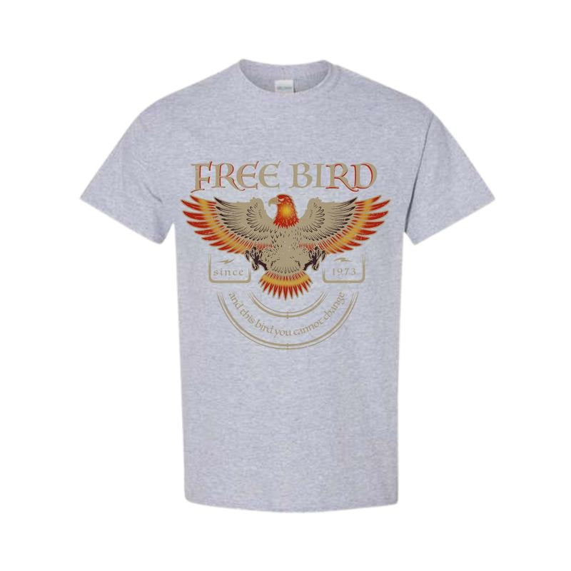 Free Bird Shirt, Comfort Colors Band T-Shirt, Retro Music T-Shirt, Rock Band Tee, Oversized Trendy Shirts Cotton Love...