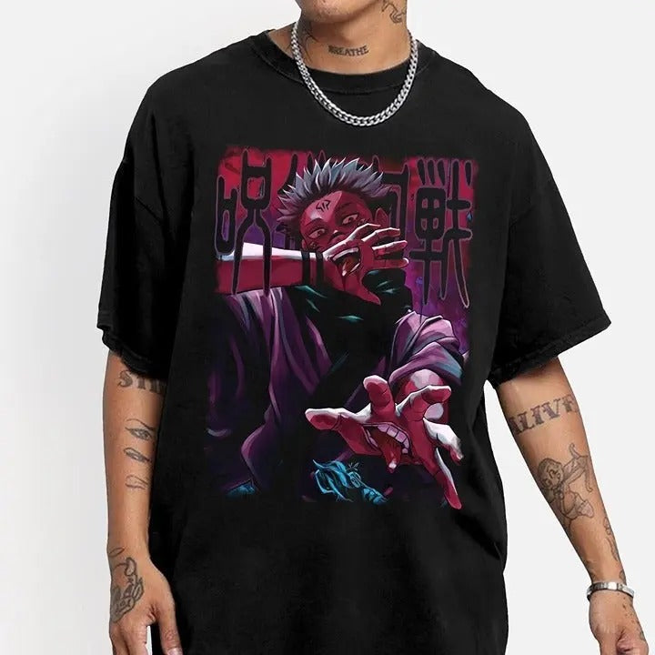 Free Shipping_Ryomen Sukuna Anime Shirt Hoodie Sweatshirt | PrintMintTees.com