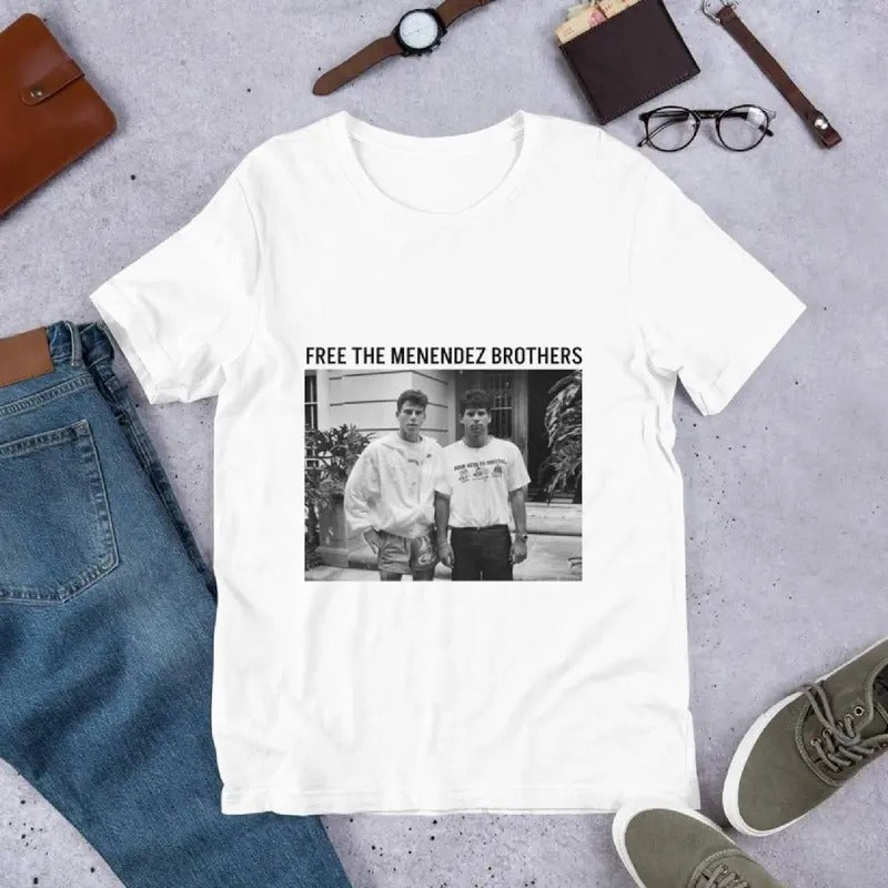 Free The Menendez Brothers Shirt Vintage Menendez Brothers Shirt, Vintage 80s Erik And Lyle Tee Hoodie Sweatshirt