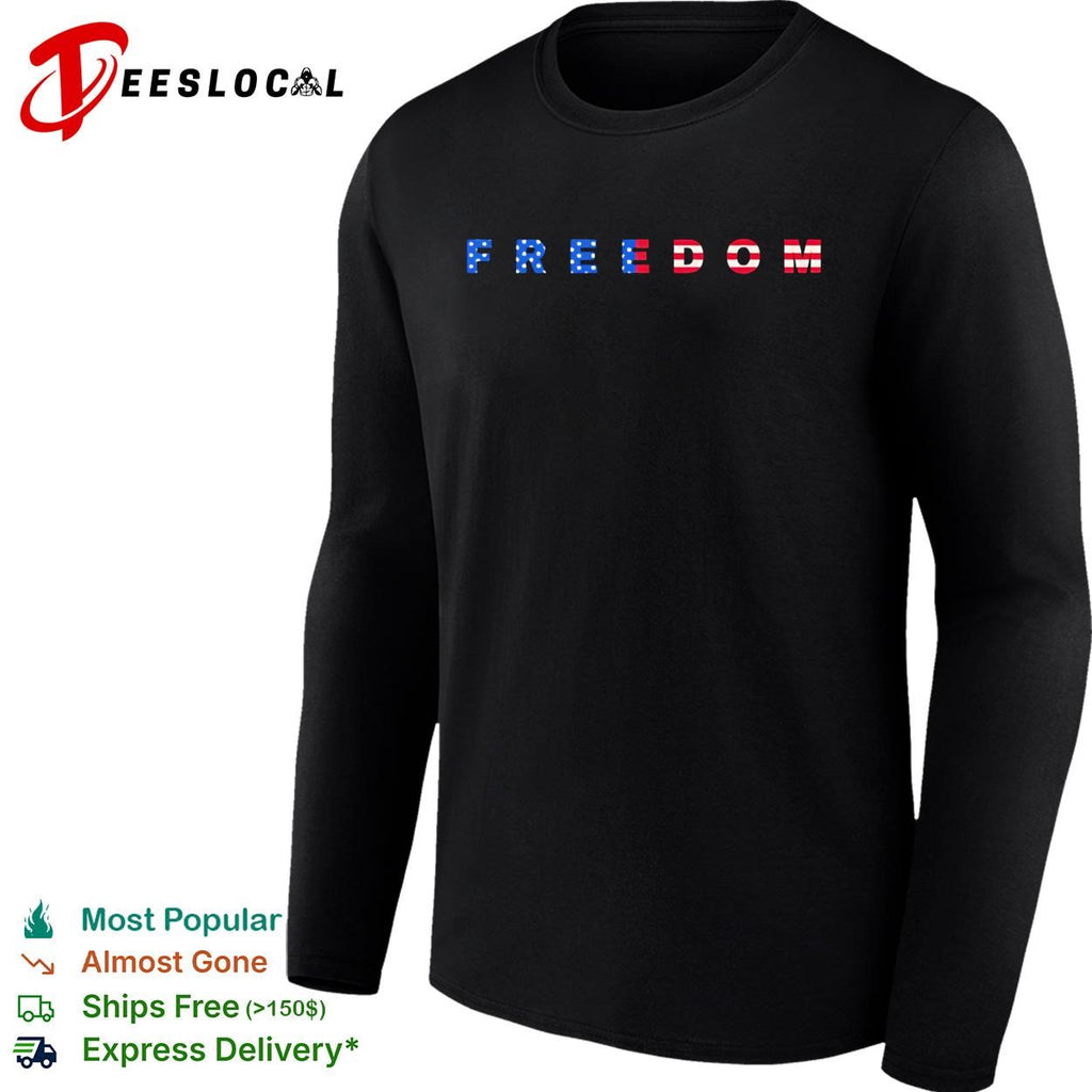 Freedom 250th Anniversary USA flag pattern shirt