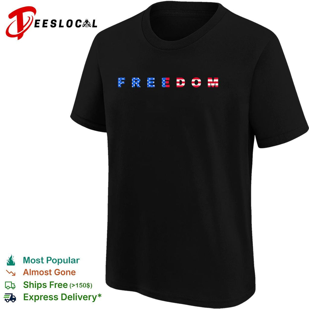 Freedom 250th Anniversary USA flag pattern shirt