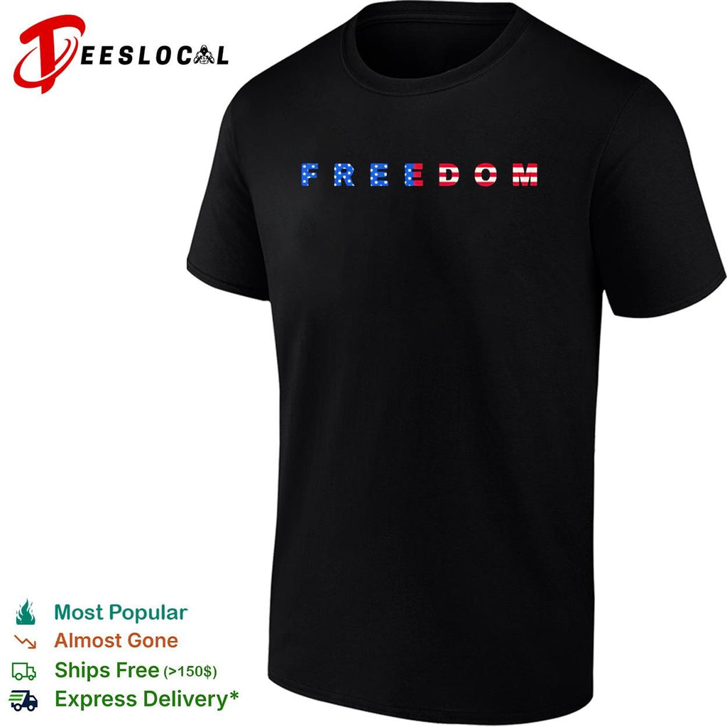 Freedom 250th Anniversary USA flag pattern shirt