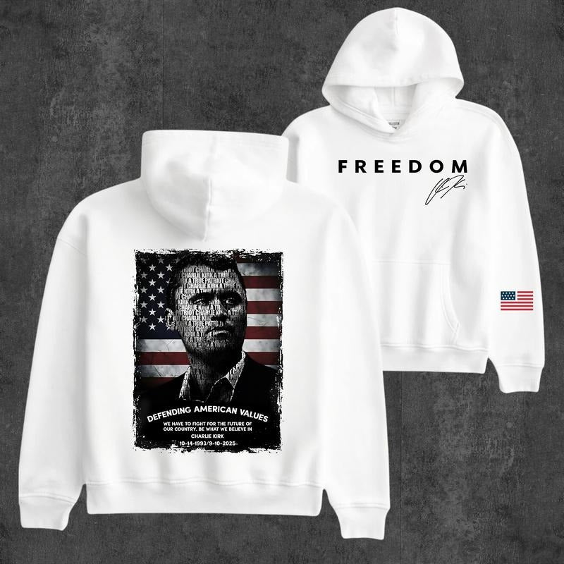 Freedom Patriot Charlie Kirk 2Side Shirt, Justice for Charlie Kirk Sweatshirt, Prayers Up for Charlie, Activist...