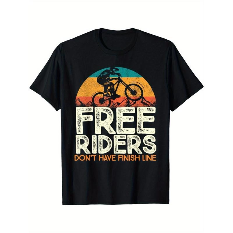 Freedom Riders Without a Finish Line, Men's Bike T-Shirt Made in USA Hoodie Sweatshirt | PrintMintTees.com