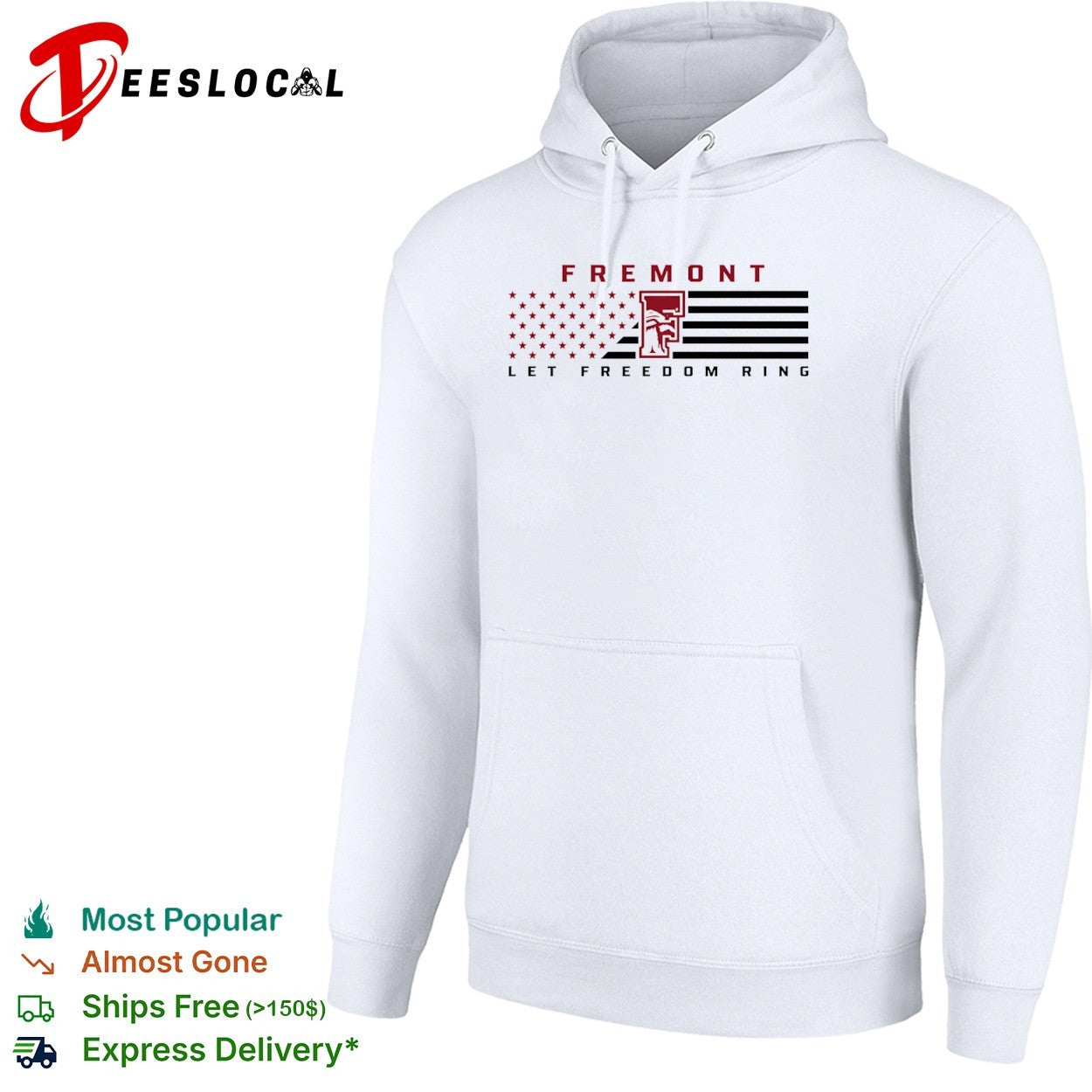Fremont let freedom ring flag logo shirt