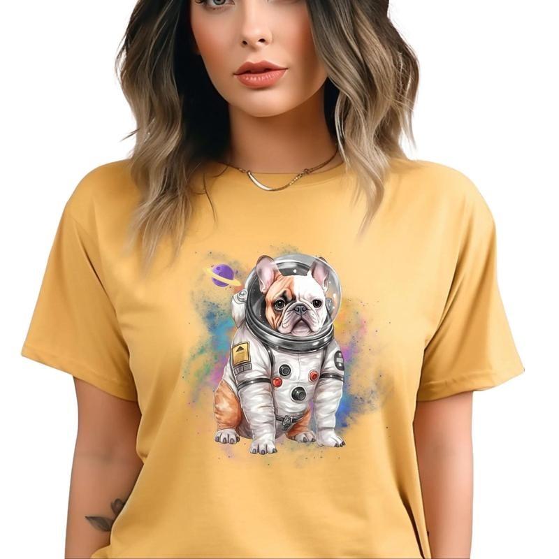 French Bulldog Astronaut Comfort colors Tee shirt Hoodie, Sweatshirt | PrintMintTees.com
