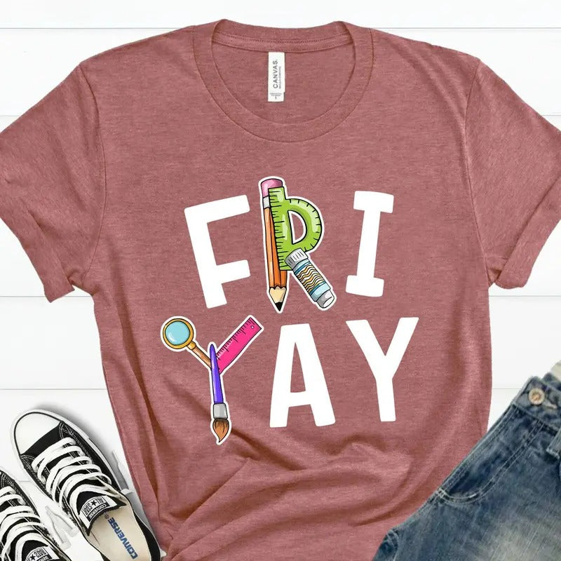Fri-yay Shirt Friyay Funny Teacher Shirt Latarshia Grant Hoodie Sweatshirt | PrintMintTees.com