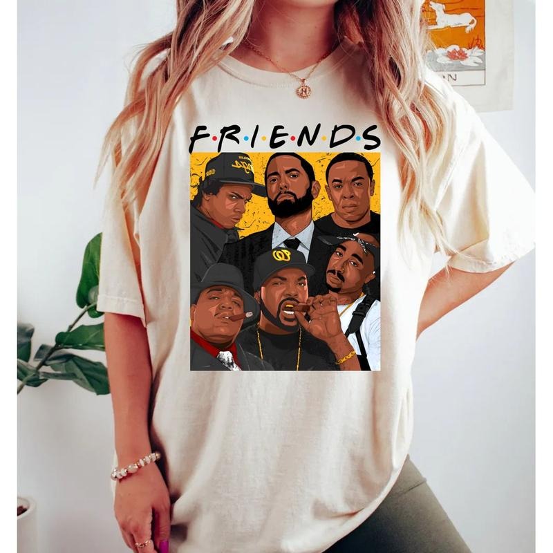 Friends Hip Hop Shirt, Old School 90s, West Coast Hip Hop Tee, Friends Rapper T Shirt, Unisex Short Sleeve Tee Hoodie...