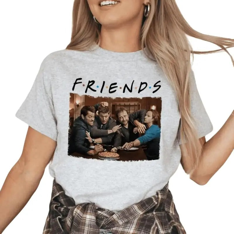Friends Supernatural T-Shirt, Dean Winchester Shirt, Tv Series Shirt, Supernatural Tee, Sam And Dean Shirts, Winchester...