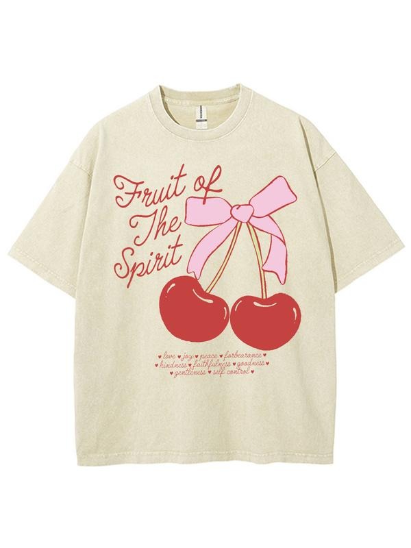 Fruit Of The Spirit Unisex Washed T-Shirt, Christian Jesus  t shirts, Vintage 90s Graphic Tee Gift Cotton Top, Mineral...