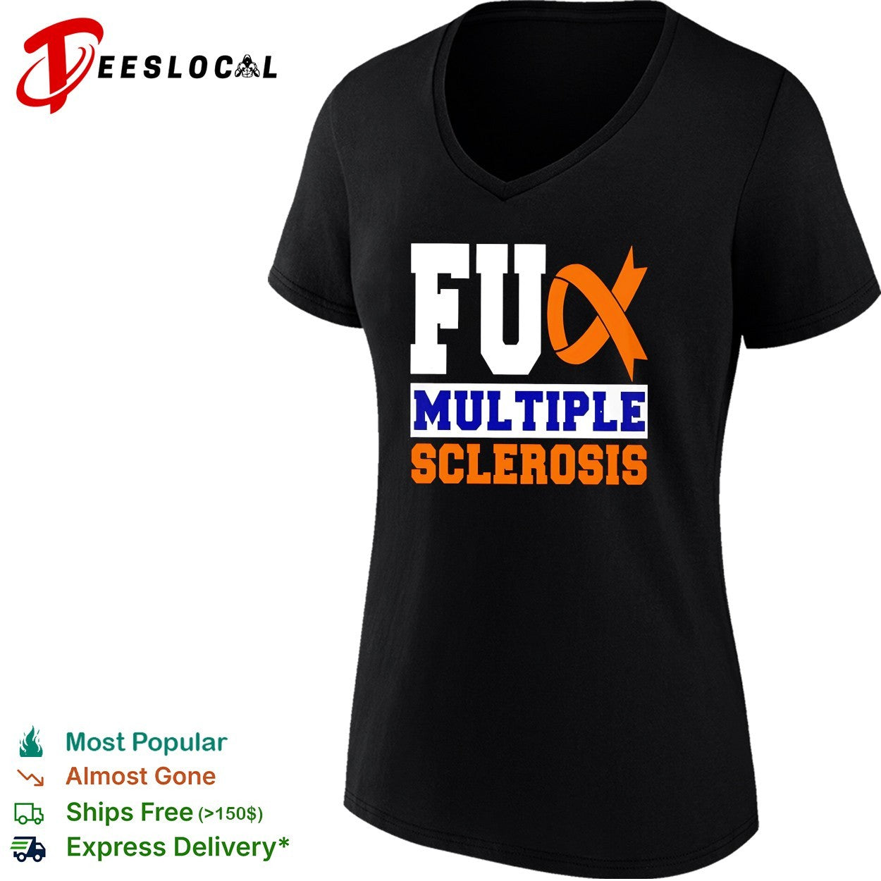 Fuck multiple sclerosis awareness ribbon shirt