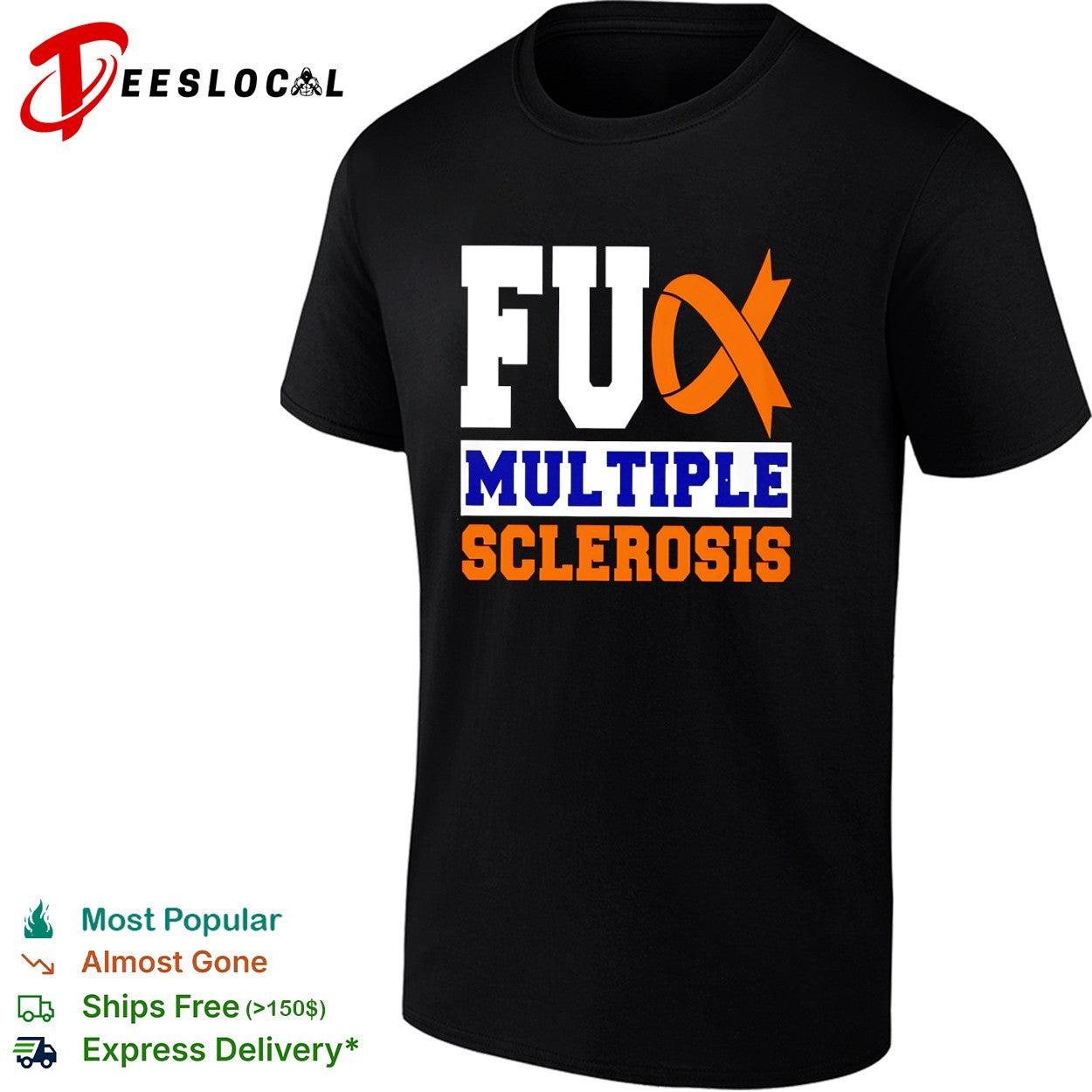 Fuck multiple sclerosis awareness ribbon shirt