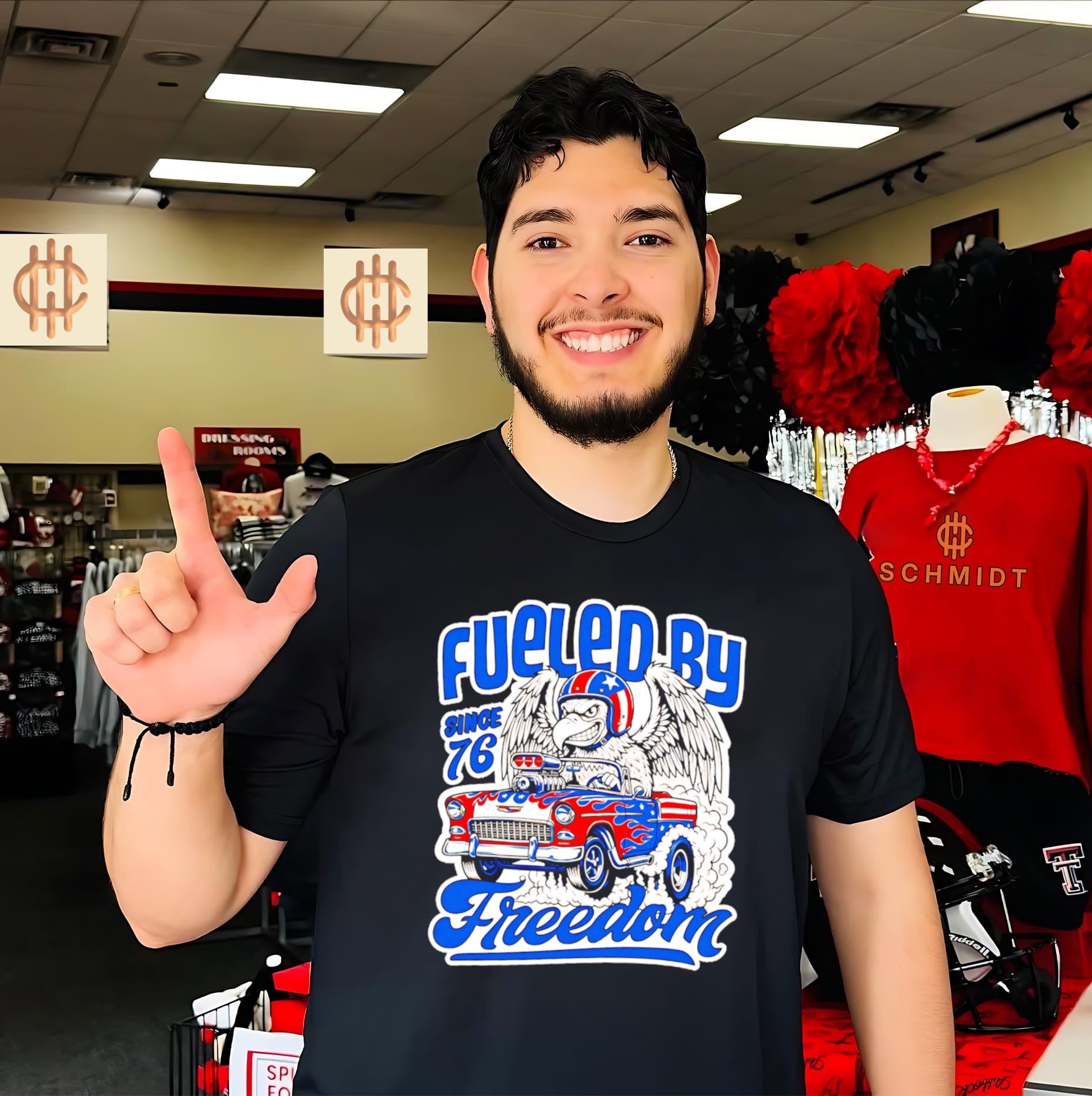 Fueled By Freedom Hot Rod Eagle USA 250 shirt