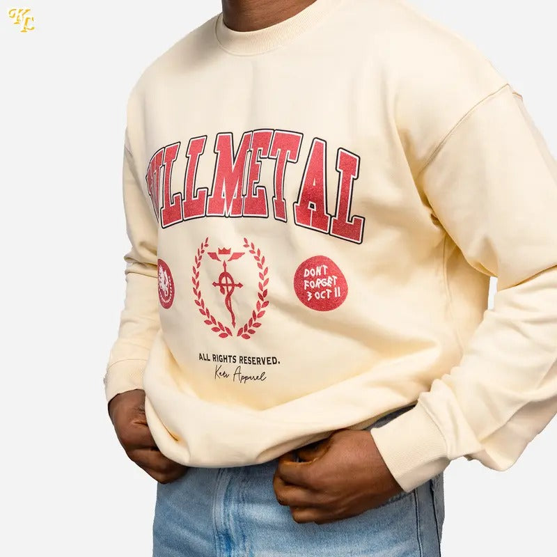 Fullmetal Alchemist Brotherhood Varsity Anime Sweatshirt Shirt Hoodie | PrintMintTees.com