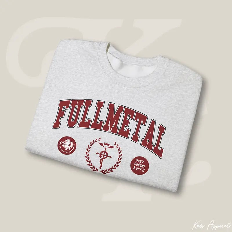 Fullmetal Alchemist Brotherhood Varsity Sweatshirt Casual Clothing Shirt Hoodie | PrintMintTees.com