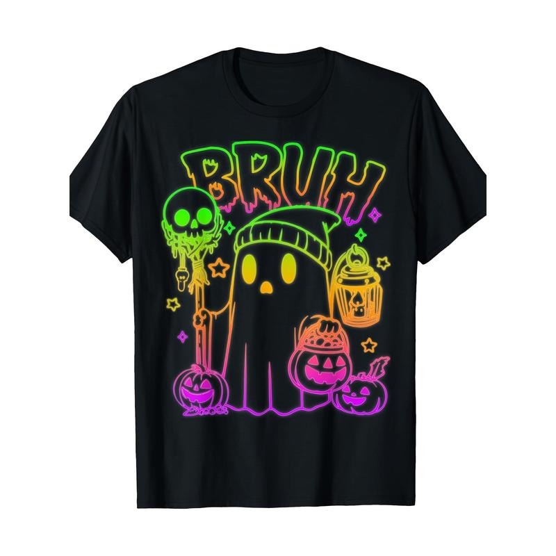 Fun Halloween Cute Ghost Trick or Treat T-shirt Made in USA Hoodie Sweatshirt | PrintMintTees.com