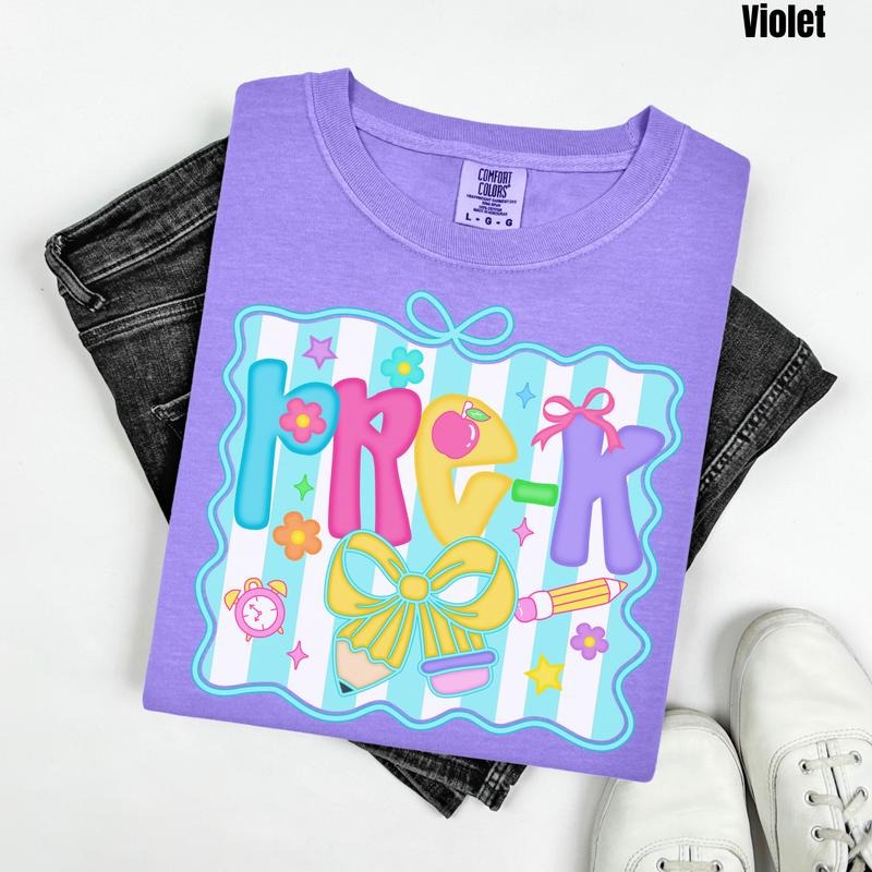Fun Stripe Elementary Grades Comfort Colors T-Shirt 'NLB' Hoodie Sweatshirt | PrintMintTees.com