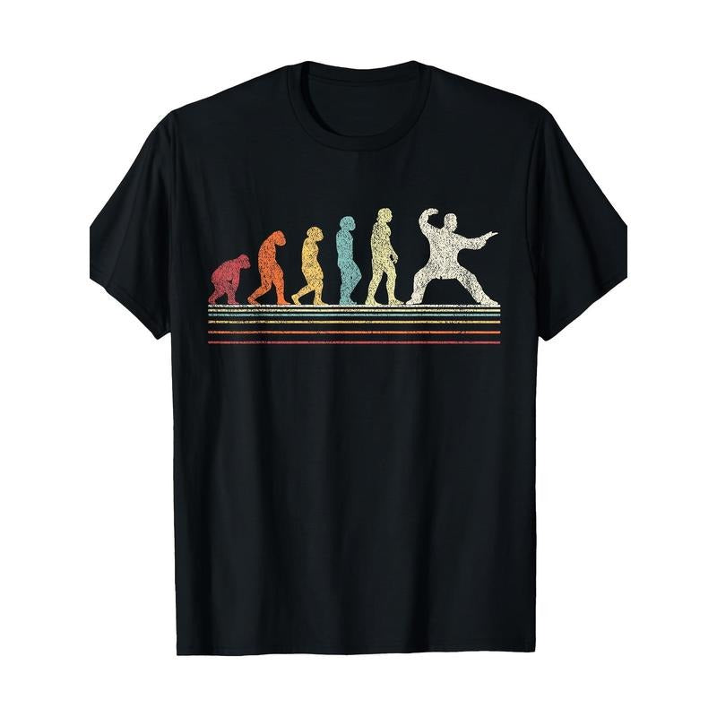Fun Tai Chi evolved Chinese martial arts retro retro 100% cotton T-shirt Made in USA Hoodie Sweatshirt | PrintMintTees.com