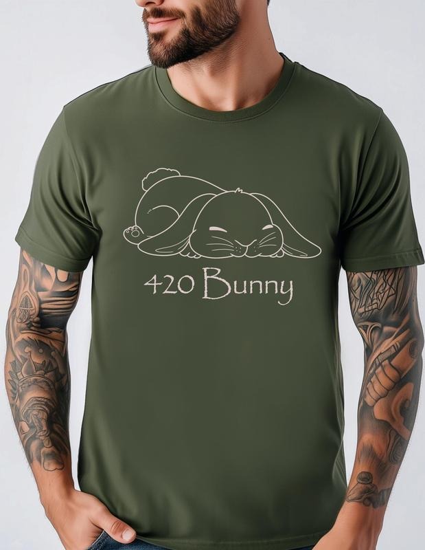 Funny 420 Bunny Easter Tshirt Unisex Tee 420 Enthusiast Gift  Shirt  Lover Easter Bunny Tee  Shirt Easter Shirt Hoodie...