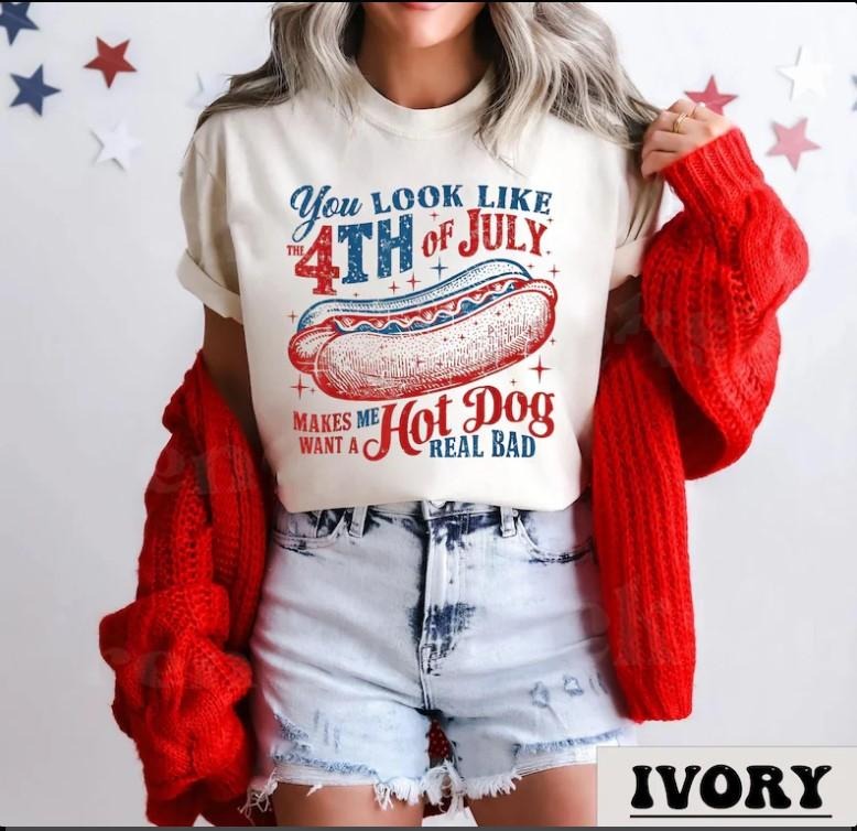 Funny 4th July Shirt, You Look Like The July 4th Shirt, Funny Fourth Of July Hot Dog T-shirt Hoodie Sweatshirt