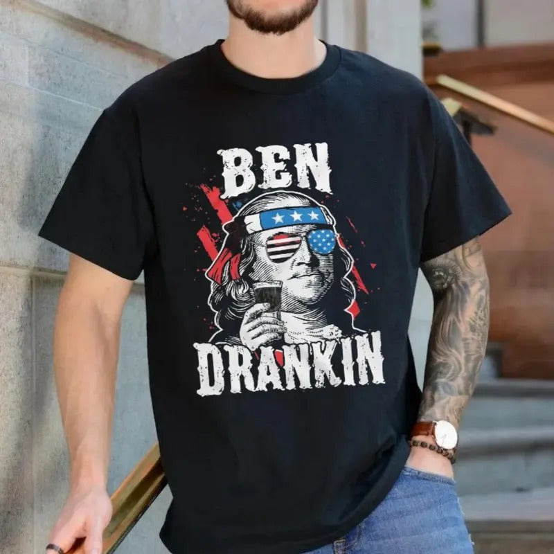 Funny 4th Of July Shirt Ben Drankin Shirt Fourth Of July Drinking Party Shirt Independence Day T Shirt Benjamin Franklin...