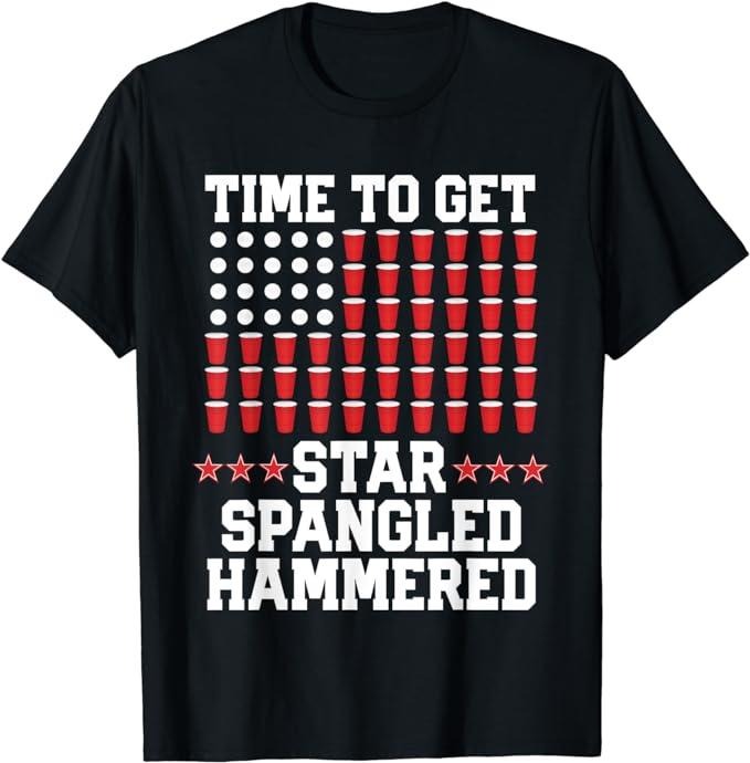 Funny 4th of July Shirts For Men, 4th Of July T Shirt Gift Beer Pong American Flag Menswear Top Casual Cotton Basic...