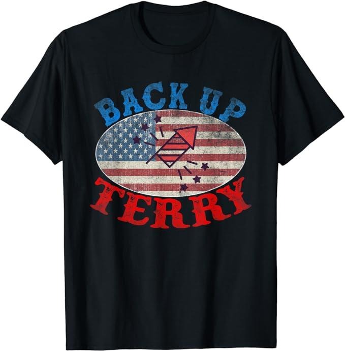 Funny 4th of July Shirts For Men, Back Up Terry Put It In Reverse 4th of July Firework Flag T-Shirt Menswear Top Casual...