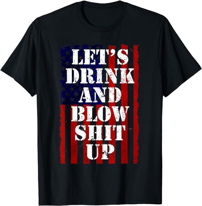 Funny 4th of July Shirts For Men, Funny Fireworks Shirts Day Drinking 4th July T-Shirt Menswear Top Casual Cotton Hoodie...