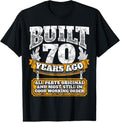 Funny 70th Birthday Shirt B-Day Gift Saying Age 70 Year Joke T-Shirt Cotton Menswear