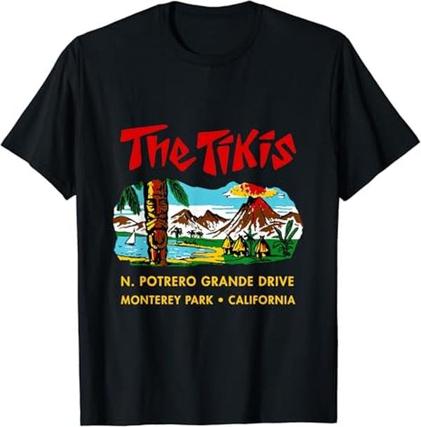 Funny Bar Shirts, Vintage Tiki Bar T-Shirt Menswear Top