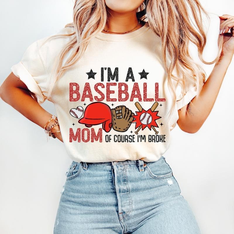 Funny Baseball Mom T-Shirt-sweatshirt-hoodie, Baseball T-Shirt, Baseball Shirt , Retro Baseball Mama T-Shirt, tshirt hot...