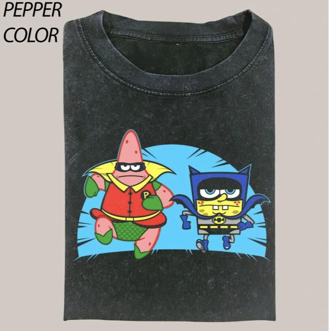 Funny BatBob And Robin Star Comfort Colors T-shirt, Vintage Cartoon Movie Graphic Tee, Gift For Boyfriend, Unisex T-shirt...