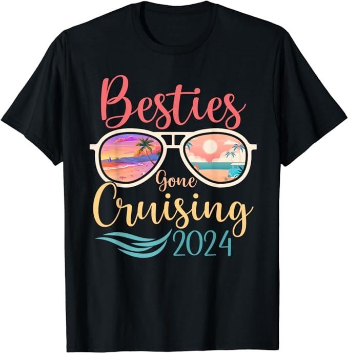 Funny Best Friend Shirts Best Friend 2024 Besties Gone Cruising Trip Menswear Top Casual Classic T-Shirts, Hoodie, Sweatshirt