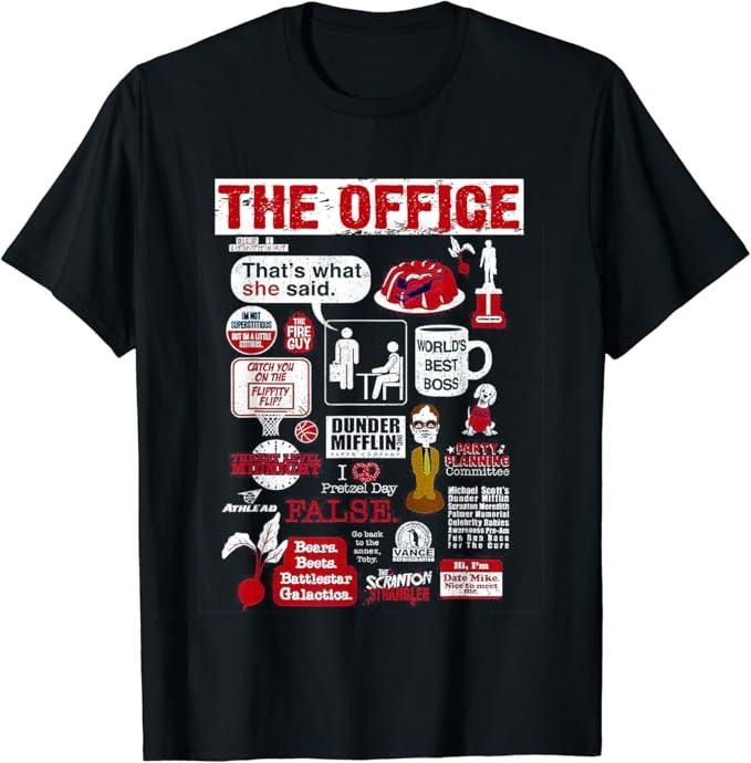 Funny Best Friend Shirts, Gift For Best Friend, The Office Quote Mash-Up Vintage Funny T-Shirt Menswear Top Casual...