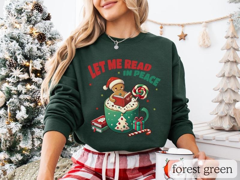 Funny Bookish Christmas Sweatshirt, Book Lover Xmas, Gift for Reader