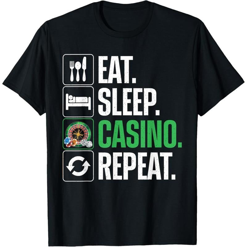 Funny Casino Design For Men Women Gambling Casino Gambler T-Shirt made in usa Hoodie Sweatshirt | PrintMintTees.com