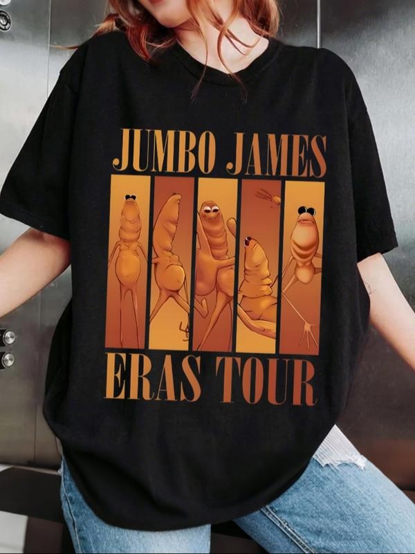 Funny Casual Streetwear Oversized T-Shirt - "Jumbo James Eras Tour" Meme Graphic Top Hoodie Sweatshirt | PrintMintTees.com