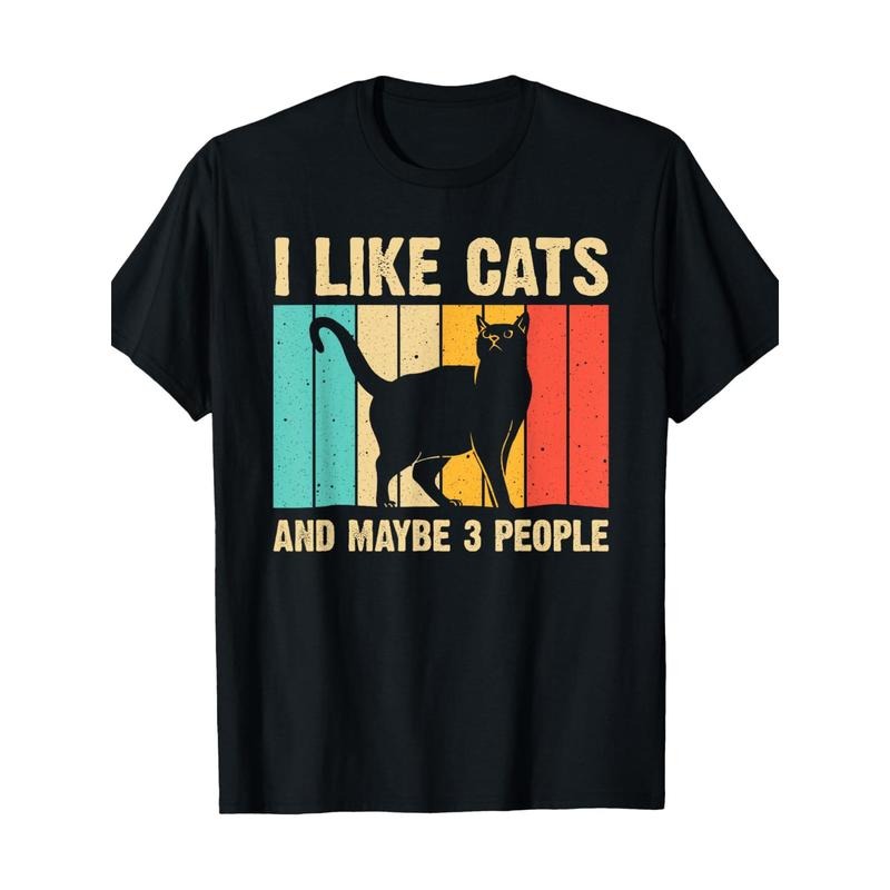 Funny Cat Design Cat Lover For Men Women Animal Introvert T-Shirt100% cotton 220g  made in usa Shirt Hoodie Sweatshirt