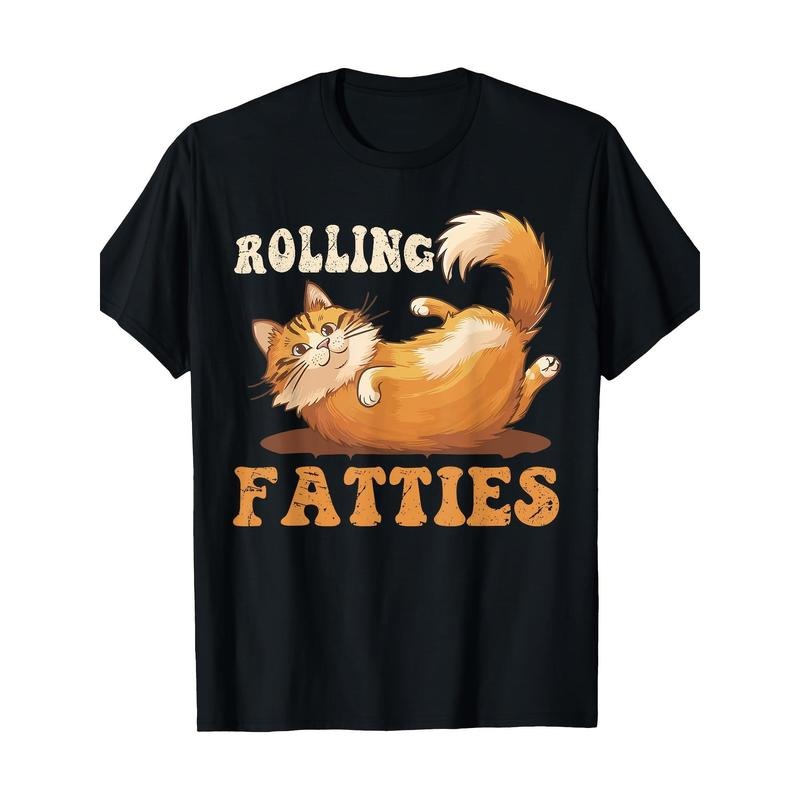 Funny Cat Rolling Fatties For Men And Women Cat 220g 100% Cotton T-Shirt  made in usa Hoodie Sweatshirt | PrintMintTees.com
